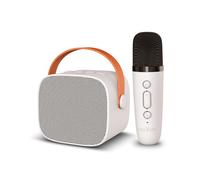 MaxLife Karaoke Machine MXKS-100 Portable Bluetooth Speaker with Wireless Microphone for Children Adults Karaoke Machines Electronic Toy Birthday Gifts Party White