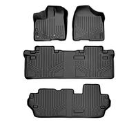 MAXLINER Floor Mats 3 Row Liner Set Black for 2013-2018 Toyota Sienna 8 Passenger Model
