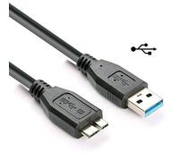 MaxLLTo USB 3.0 Power Charger Data SYNC Cable Cord for Toshiba External Hard Drive Disk 1tb 2tb 3tb, 3ft Long - Balck