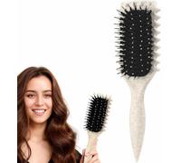 Maxmana Secret Curl Defining Brush,Curly Styling Hair Brush for Detangling,Combing,Shaping and Defining Curls For Women and Men Less Pulling,Reduce Pulling and Separation (Beige)