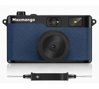 Maxmango D53 Screen-free Digital Camera, 12MP Point and Shoot Camera - Rechargeable, Reusable, 8GB SD Card, Compact Durable for Travel Camping Teens Adults Beginners-Blue