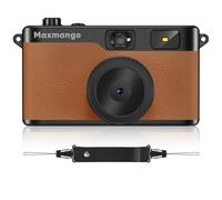 Maxmango D53 Screen-free Digital Camera, 12MP Point and Shoot Camera - Rechargeable, Reusable, 8GB SD Card, Compact Durable for Travel Camping Teens Adults Beginners (Brown)
