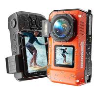 MaxMango Digital Camera, 8K & 33FT Underwater Camera with 64G, 2.8'' Dual Screen Selfie Waterproof Dustproof Shockproof Compact Camera for Kids Teenagers Beginners Adults(Orange)