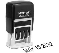 MaxMark Dater 2000, Self Inking Small Date Stamp with Ink Black