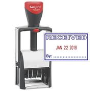MaxMark Heavy Duty Date Stamp with Self Inking Stamp - 2 Color Blue/Red Ink Received