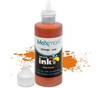 MaxMark Premium Refill Ink for self Inking Stamps and Stamp Pads, Orange Color - 1 oz.