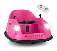 Maxmass 12V Children Waltzer Car, 360 Degree Rotation Spin Kids Ride on Bumping Car with Dual Joysticks, Remote Control, Flashing Lights, Music, Toddler Bumper Cars for 2-5 Years Old