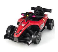 Maxmass 12V Electric Ride on Car, Two Motors Battery Powered Toy Car with Parental Remote Control, LED Lights, USB, MP3, Spring Suspension, Children Racing Vehicle for 3-7 Years Old (Red)