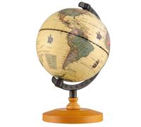 Maxmass 14cm Diameter World Globe, Educational School Globes with with Metal Meridian and Non-slip Base, Desktop Geographic Globe 360° Rotating Earth Globes Political Map for Home Office Classroom