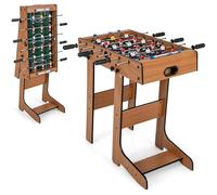 Maxmass 27’’ Folding Football Table Freestanding Soccer Table | with 2 Mini Footballs and 18 Score Keepers, Indoor Game Play Table Sports Table for Kids, Adults, Family
