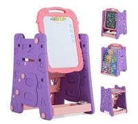 Maxmass 3 in 1 Kids Art Easel, Double Sided Drawing Board (Purple)