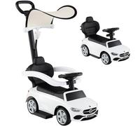 Maxmass 3 in 1 Kids Ride on Push Car, Mercedes-Benz Licensed Foot to Floor Slider with Adjustable Canopy, Guardrails, Horn, Sound, Toddler Sliding Car Sit on Toys for 18-36 Months Old