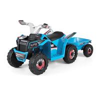 Maxmass 6V Kids Electric Ride on Car, Battery Powered Ride on ATV Electric Vehicle with Removable Trailer, Forward/Backward/Reverse Button, 4 Wheels Children Toy Car Quad Bike for 3+ Years Old (Blue)
