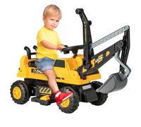 Maxmass 6V Kids Ride on Digger, Battery Powered Children Ride on Excavator with Adjustable Arm & Shovel, Lights, Music, USB, Underneath Storage, Toddler Toy Car Construction Vehicle for 3+ Years Old