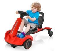 Maxmass 6V Kids Ride on Drift Car, Battery Powered Ride on Racing Kart with 360° Spin Wheels, 2-Position Adjustable Seat, Horn, Electric Children Go Kart for 3-8 Years Old Boys Girls (Red)