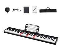 Maxmass 88 Key Keyboard Piano, Full Size Semi-Weighted Digital Piano with Split Function, Bluetooth MIDI Function, Carry Bag and Sustain Pedal, Portable Music Keyboard for Beginners Adults Kids