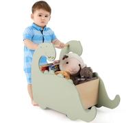 Maxmass Baby Walker, 2 in 1 Infant Learning Walkers with Wheels and Toy Storage Chest, First Steps Toddler Walker for 18+ Months Old Boys Girls