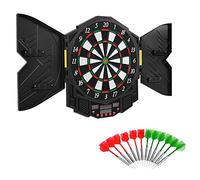 Maxmass Electronic Dartboard Set, Automatic Scoring Dart Board with 12 Darts, Cabinet and 4 LED Display, Professional Digital Dartboard for 1-8 Players