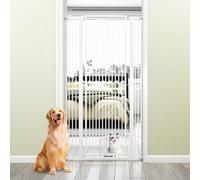 Maxmass Extra Tall Pet Gate, Metal Dog Safety Gates with Lockable Small Door, 2 Extension Kits, 77-104cm Extra Wide Cat Gate Pressure Mounted Pet Fence Dog Barrier for Doorway Stair (171cm Tall)