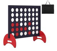 Maxmass Giant Age 3+ 4 in a Row Game, Wooden Connect Four Game with 42PCS Chips and Carrying Bag, Outdoor Indoor Kids Adults Jumbo 4-to-Score Board Game for Kids Adults (Navy)