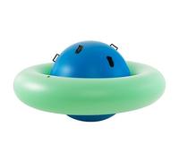 Maxmass Giant Inflatable Dome Rocker Bouncer, 227 x 227 x 117 cm Kids Blow Up Seesaw Rocking Ball with 6 Handles, Children Seesaw Toy for Indoor Outdoor (Blue + Green)