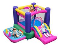 Maxmass Inflatable Bouncy House, Kids Bounce Castle with Slide, Ball Pit, Jumping House, Basketball Hoop, Inflatable Trampoline Blowup Castle for Indoor Outdoor (Unicorn Theme without 480W Blower)