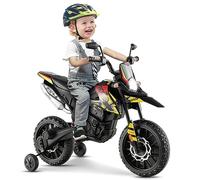 Maxmass Kids Electric Motorcycle, 12V Aprilia Licensed Battery Powered Electric Motorbike with Motor Bike, Music, Lights, USB, Wireless Function, Children Ride on Toy Car for 3-8 Years Old (Black)