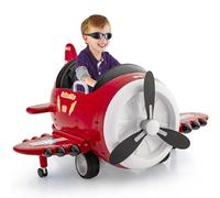 Maxmass Kids Electric Ride on Car, 12V Battery Powered Toy Car with Remote Control, Joysticks, Folding Airfoils, Rotary Propeller, Music, USB & Wireless, Ride on Airplane Toy for Boys Girls (Red)