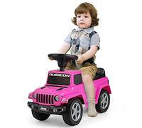Maxmass Kids Ride on Car, Jeep Licensed Foot to Floor Sliding Car with Horn & Engine Sound, Under Seat Storage and Limited Rotation Steering Wheel, Toddler Slider Car for 18-36 Months (Pink)