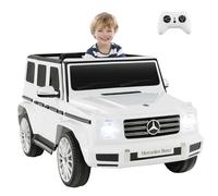 Maxmass Kids Ride on Car, Licensed Mercedes Benz Electric Toy Car with Remote Control, Music, Headlights, Horn, USB/AUX Ports, 12V Battery Powered Children Electric Vehicle for 3+ Years Old (White)