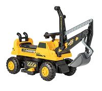 Maxmass Kids Ride On Digger, 6V Battery Powered Electric Excavator with Adjustable Arm & Shovel, LED Lights, Music, Children Construction Toy Car for 3+ Years Old (Yellow)