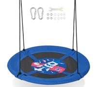 Maxmass Kids Saucer Swing, Children Nest Swing with Adjustable Ropes & Cute Pattern, Toddler Hanging Swing Seat for Garden Patio Backyard(Rocket Pattern)
