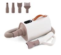 Maxmass Pet Hair Dryer, Dog Blaster Blower with 4 Nozzles, Extendable Hose, LED Smart Screen, Negative Ion Function, Adjustable Temperature & Airflow, Professional Grooming Dryer for Dogs Cats