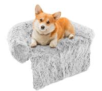 Maxmass Pet Sofa Bed, Plush Dog Couch Mat with Removable Cover and Double Anti-Slip Design, Washable Puppy Mattress for Small Medium Large Dogs Cats (S, Grey)