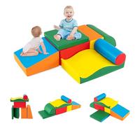 Maxmass Toddler Climb and Crawl Foam Play Set, 7Pcs Baby Soft Foam Blocks, Colorful Kids Soft Play Equipment for 12 Months Old+