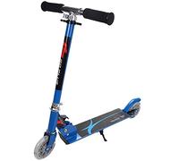 Maxmass Two Wheels Kick Scooter, Height Adjustable Kids Sport Scooters with Light-Up Wheels, Aluminum Folding Outdoor Scooter for Boys Girls, Weight Up to 70kg (Blue)