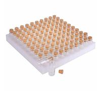 MaxMau 100 pack of Small Glass Bottles with Cork Stopper Tiny Clear Vials 10ML Storage Container for Art Crafts Projects Decoration Party Supplies