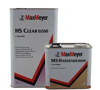MAXMEYER 7.5 Litre Kit 1 x 5 Litre 0200 2K Clear Coat Lacquer & 1 x 2.5 Litre 0800 Fast Activator Hardener Automtive Paint Clear Lacquer