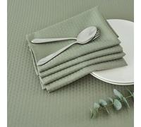 maxmill Cloth Napkins Weaved Texture Pattern Soft Comfortable and Luxury Serviette for Restaurant Family Dinners Weddings Parties and Banquets Set of 4 Pieces, 20 x 20 Inch Sage Green