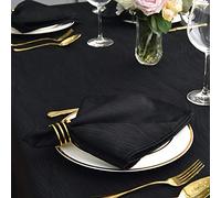 maxmill Jacquard Cloth Napkins 20 x 20 Inch Swirl Pattern 4 Packs Solid Washable Polyester Comfortable for Restaurant Family Dinners Weddings Parties and Banquets Black