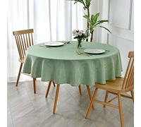 maxmill Jacquard Round Table Cloth Damask Design Waterproof Antiwrinkle Heavy Weight Soft Tablecloths for Circular Table Cover and Kitchen Dinning Tabletop Round 70 Inch Sage Green