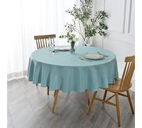 maxmill Jacquard Round Table Cloth Swirl Design Waterproof Antiwrinkle Spillproof Heavy Weight Soft Tablecloth for Circular Table Cover and Kitchen Dinning Tabletop Round 70 Inch Turquoise