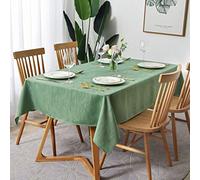 maxmill Jacquard Table Cloth Swirl Pattern Spillproof Wrinkle Resistant Oil Proof Heavy Weight Soft Tablecloth for Kitchen Dinning Tabletop Outdoor Picnic Rectangle 52 x 70 Inch Sage Green