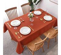 maxmill Jacquard Tablecloth Swirl Design Spillproof Wrinkle Free Soft Dining Table Cloth Halloween Decorative Fabric Table Cover for Fall Harvest Thanksgiving Dinner, Rectangle 60 x 84 Inch Rust