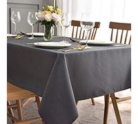 maxmill Jacquard Tablecloth Swirl Design Water Resistance Antiwrinkle Heavy Weight Soft Table Cloth for Buffet Banquet Parties Event Holiday Dinner Rectangle 60 x 84 Inch Charcoal