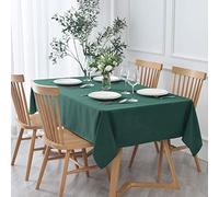 maxmill Textured Rectangular Tablecloth Water Resistance Antiwrinkle Spillproof Soft Jacquard Table Cloth for Dining Room, Buffet Banquet Parties and Holiday Dinners, 60 x 104 Inch, Hunter Green