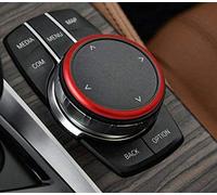 MAXMILO DEMILLO 1pc Aluminum Ring for BMW 1 2 3 4 5 6 7 Series X3 X4 X5 X6 Center Console iDrive Multimedia Controller Knob (red)