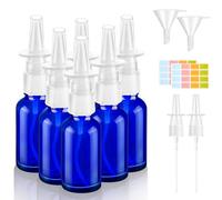 Maxmoc 20 ml Empty Nasal Spray Bottle, Blue Glass, Pack of 6