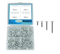 Maxmoral 150PCS 6-32 Thread American Switch and Socket Panel White Painted Screw Wall Plate Screw Long Electrical Outlet Screw Power Outlet Carbon Steel Screw for Replacement of Lost or Painted Screw