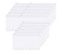 Maxmoral 15PCS Transparent PVC Material A6 Size Loose Leaf Binder Pocket 6 Holes Reusable Budget Cash Envelope